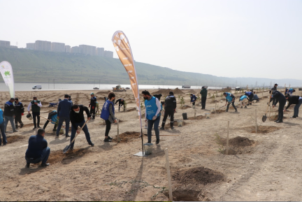 Tree Planting Actions in the Green Marathon in Khojasan Settlement and Tartar District