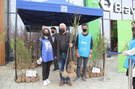 Tree Seedlings Distributed in Shamkir as Part of the Green Marathon