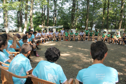 In the "Let's Protect Leopards!" camp, a football championship was organized